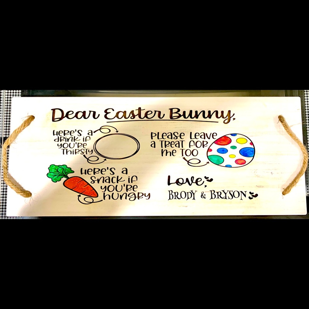 Customized Easter Bunny Trays